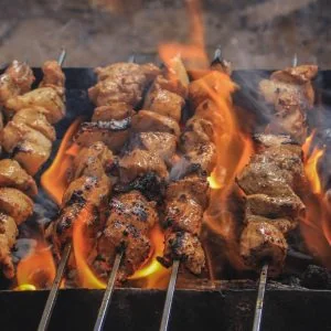 Cubes à brochette de boeuf