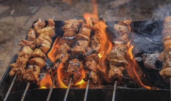 Cubes à brochette de boeuf